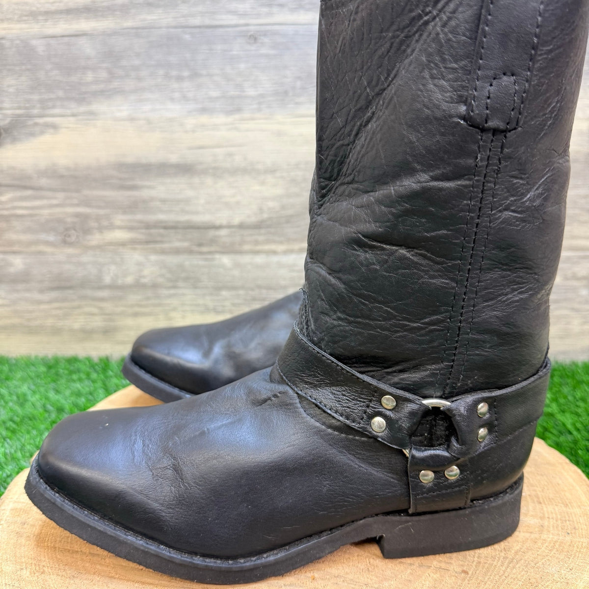 Smoky Mountain Youth - Size 5D - Black Harness Moto Cowboy Boots 2405