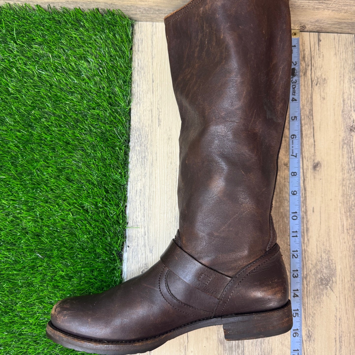 Frye Women Size 9B - Chocolate Brown Veronic Harness Moto Boots Style 77609