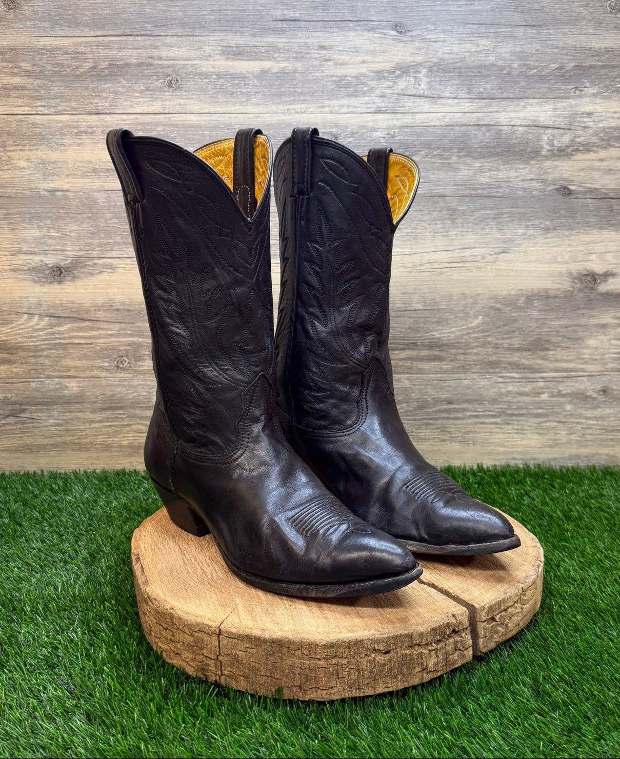 Unknown Men - Size 10EE - Black Western Cowboy Boots Style 39334