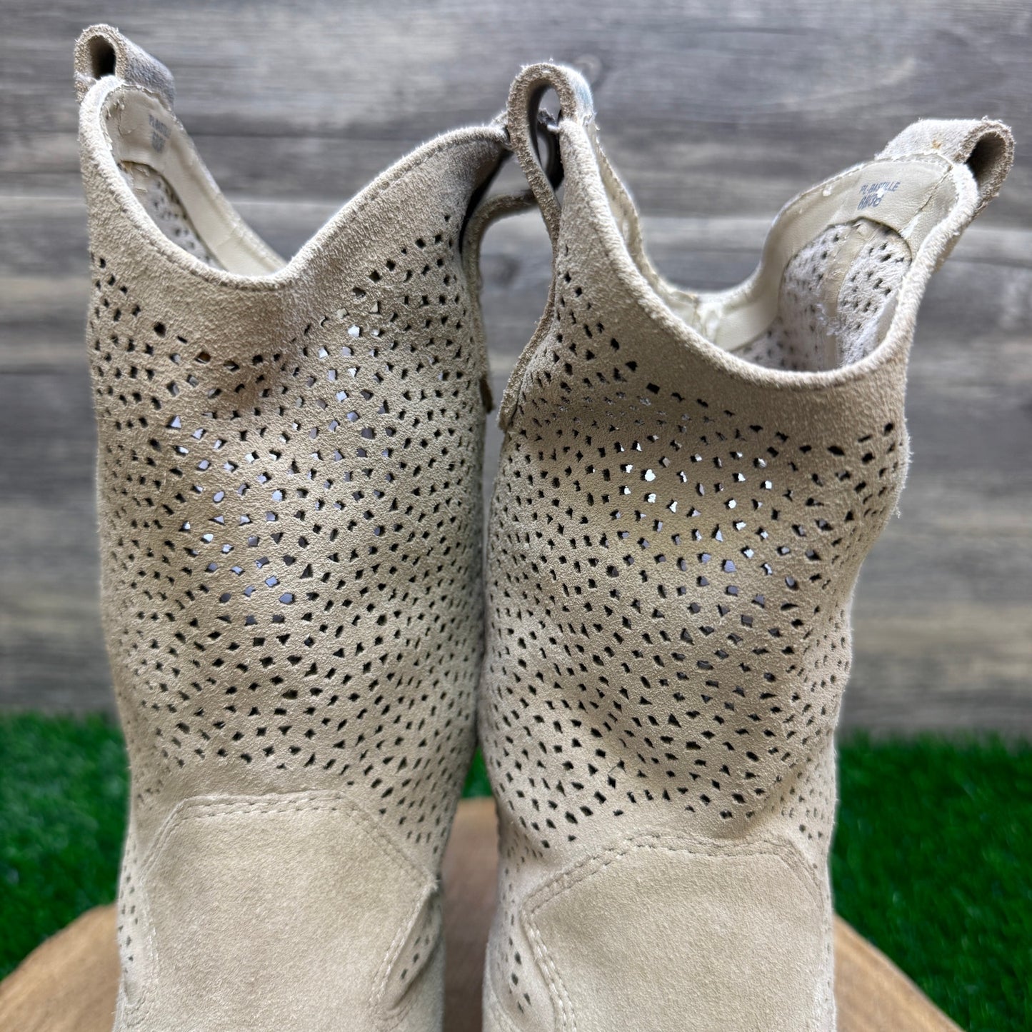 BCB Generation Women - Size 6B - Beige Suede Cutout Boots Style Bastille