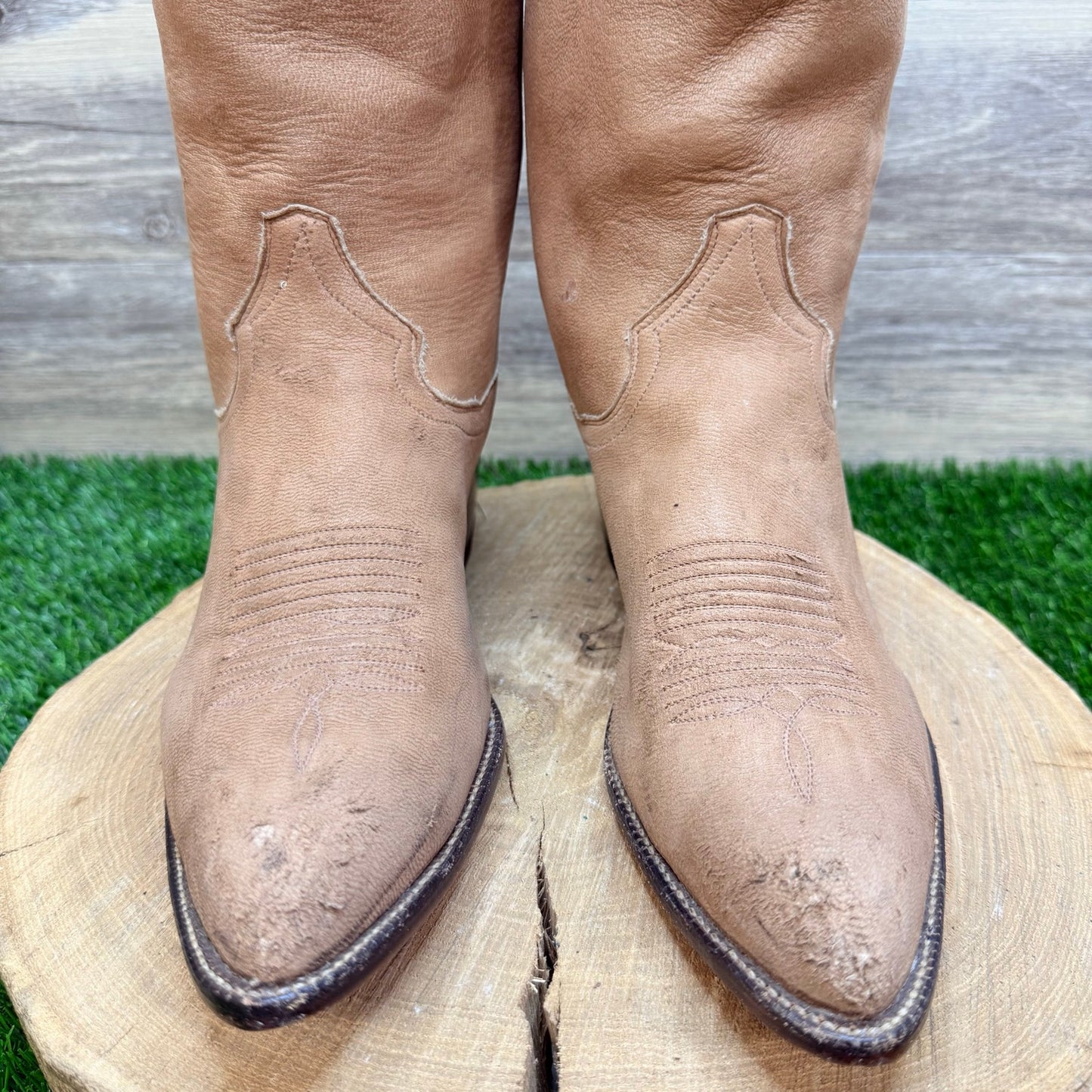 Panhandle Slim Men - Size 10D - Beige Soft Western Cowboy Boots 30198