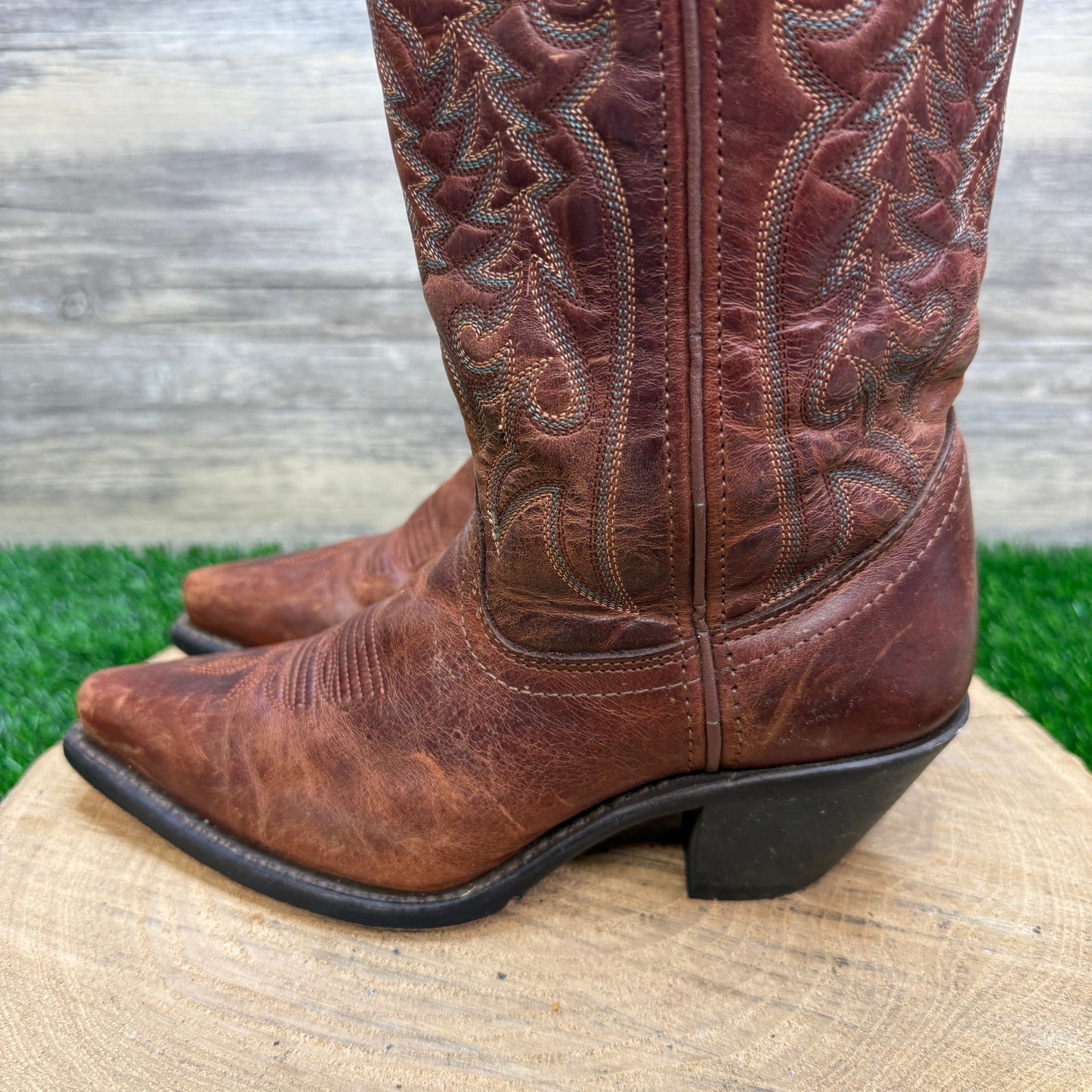Laredo Women - Size 6M - Brown Snip Toe Western Cowboy Boots Style 51059