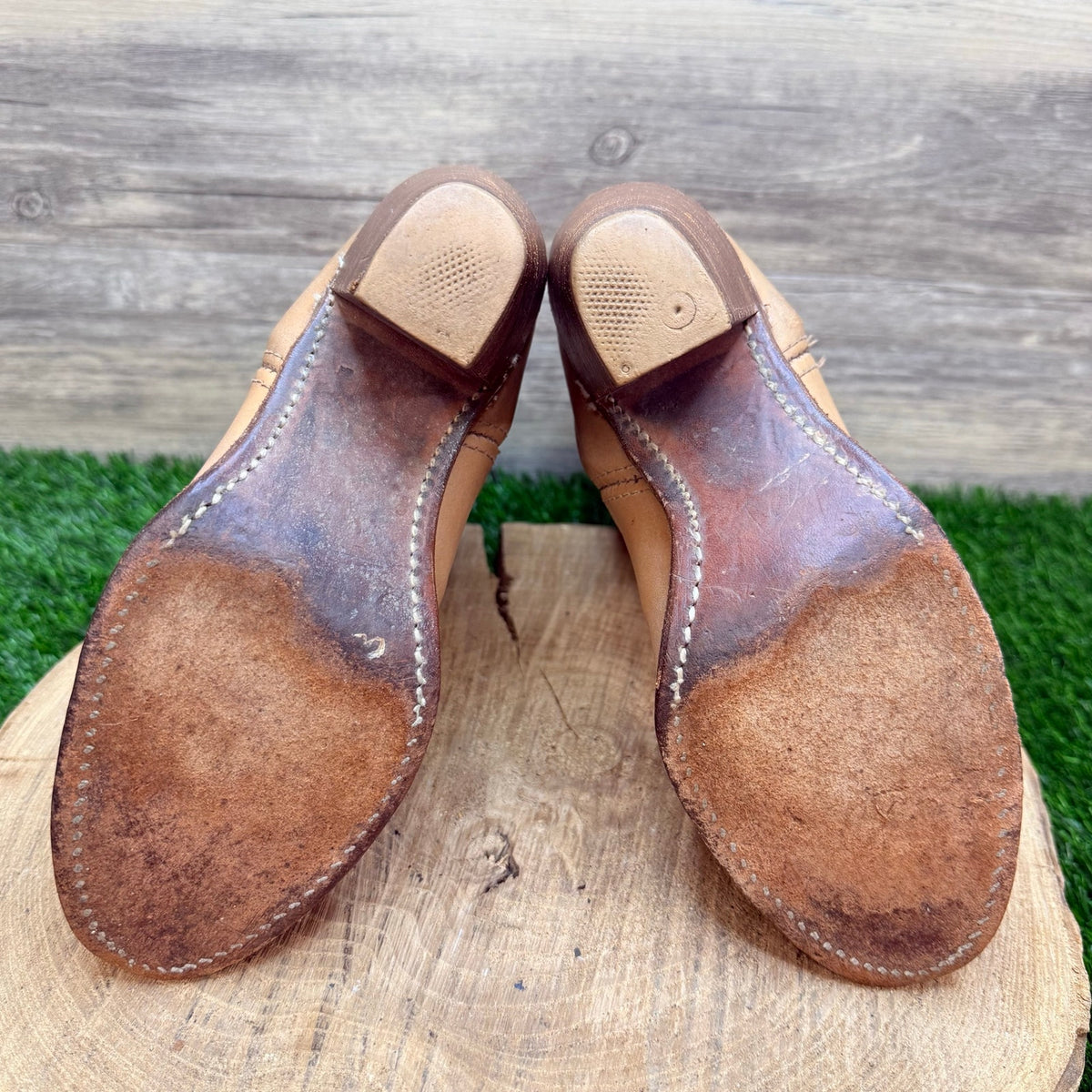 Dingo Women - Size 6M - Vintage Sand Heeled Cutout Western Cowboy Boots 7494