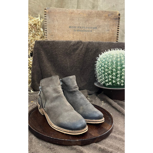 Giannibini Women - Size 5.5M - Brown Ankle Zipper Cowboy Boots