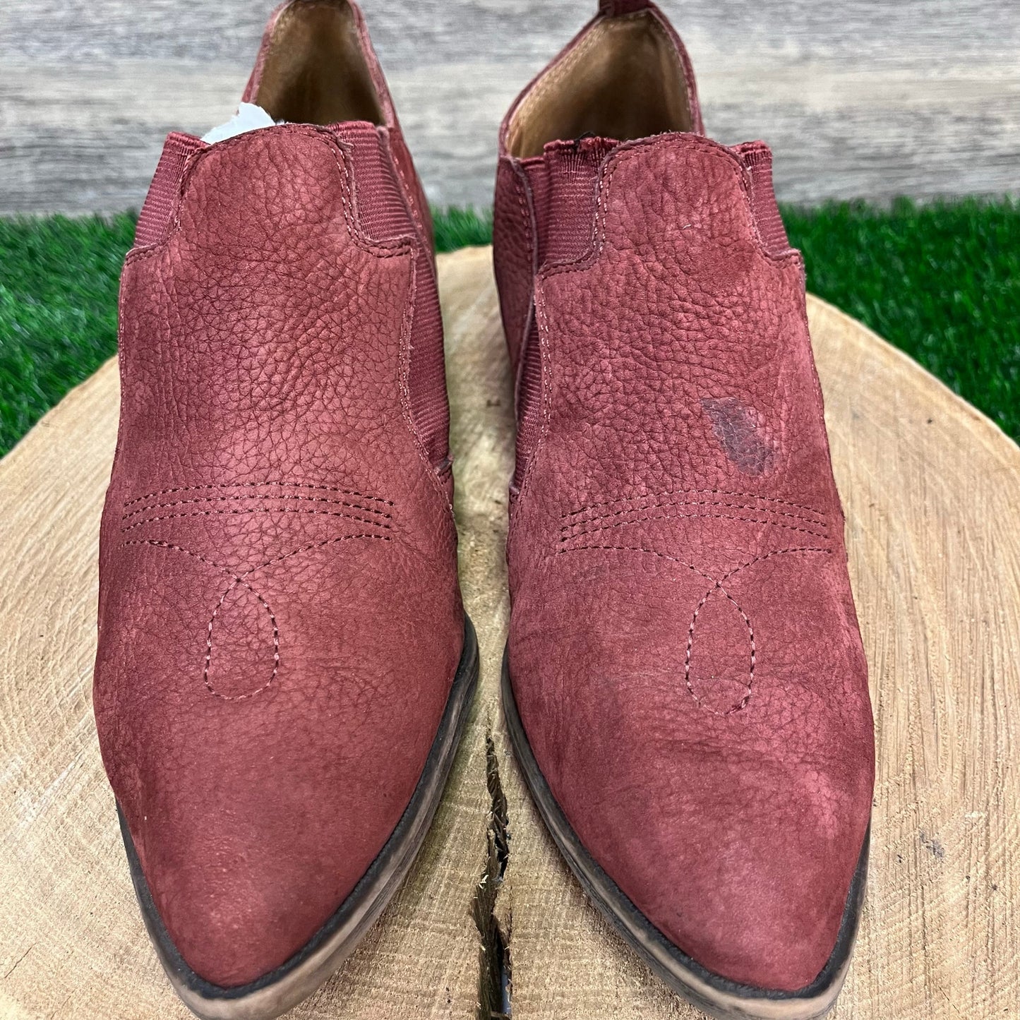 Lucky Brand Women - Size 9M - Red Suede Ankle Boots