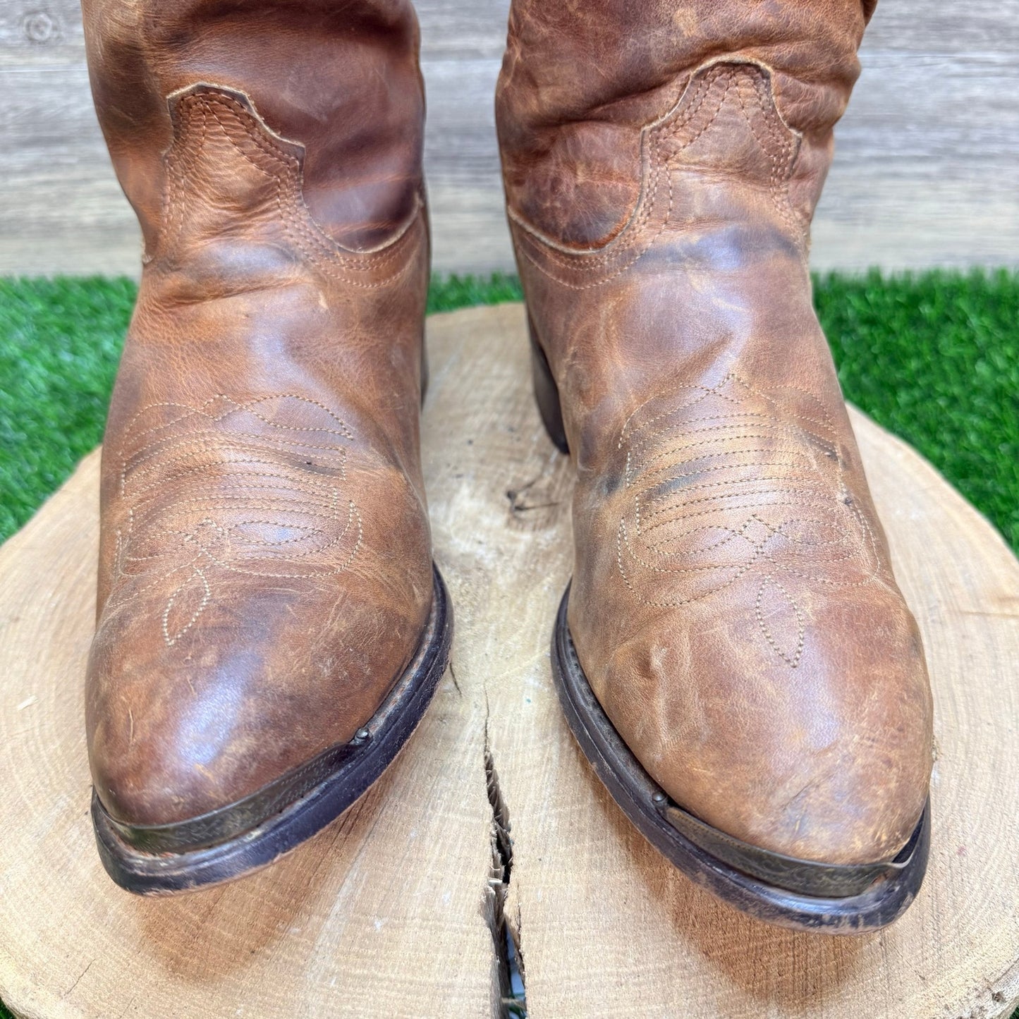 Durango Men - Size 11D - Vintage Brown Slouch Cowboy Boots SW542