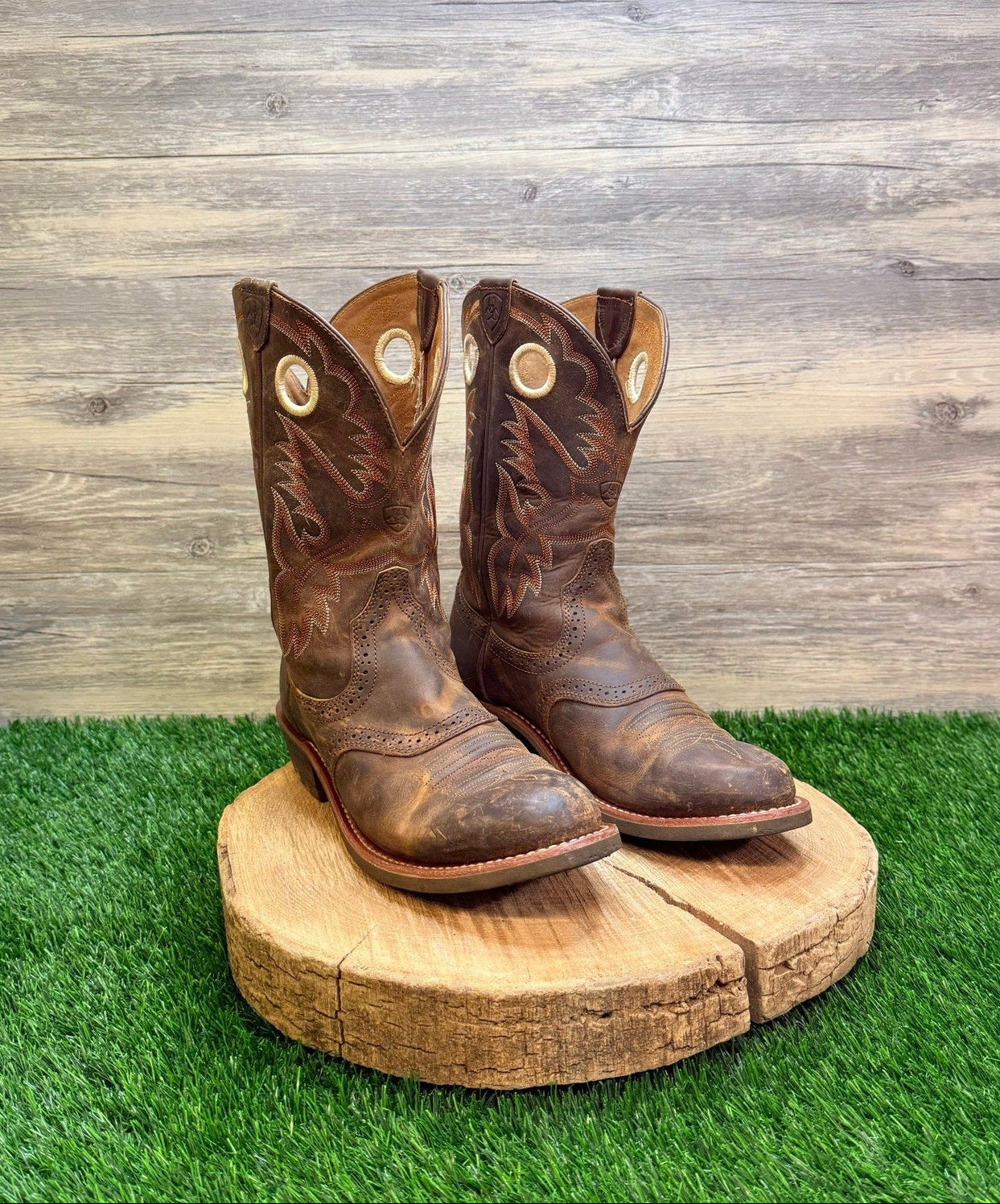 Ariat Women - Size 8.5B - Tan Heritage Rough Stock Cowboy Boots 10001594