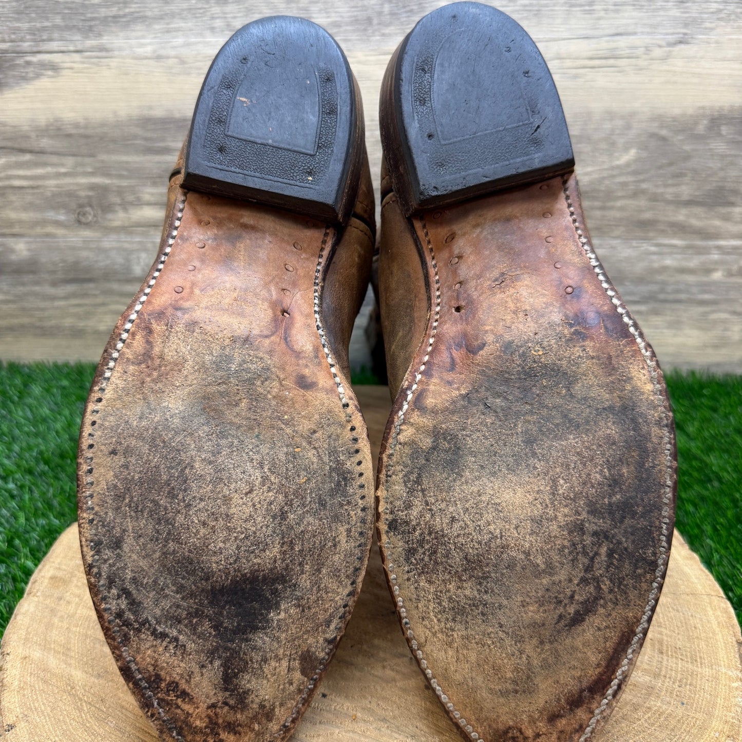 Unknown Men - Size 11M - Vintage Tan Western Cowboy Boots Style 6288