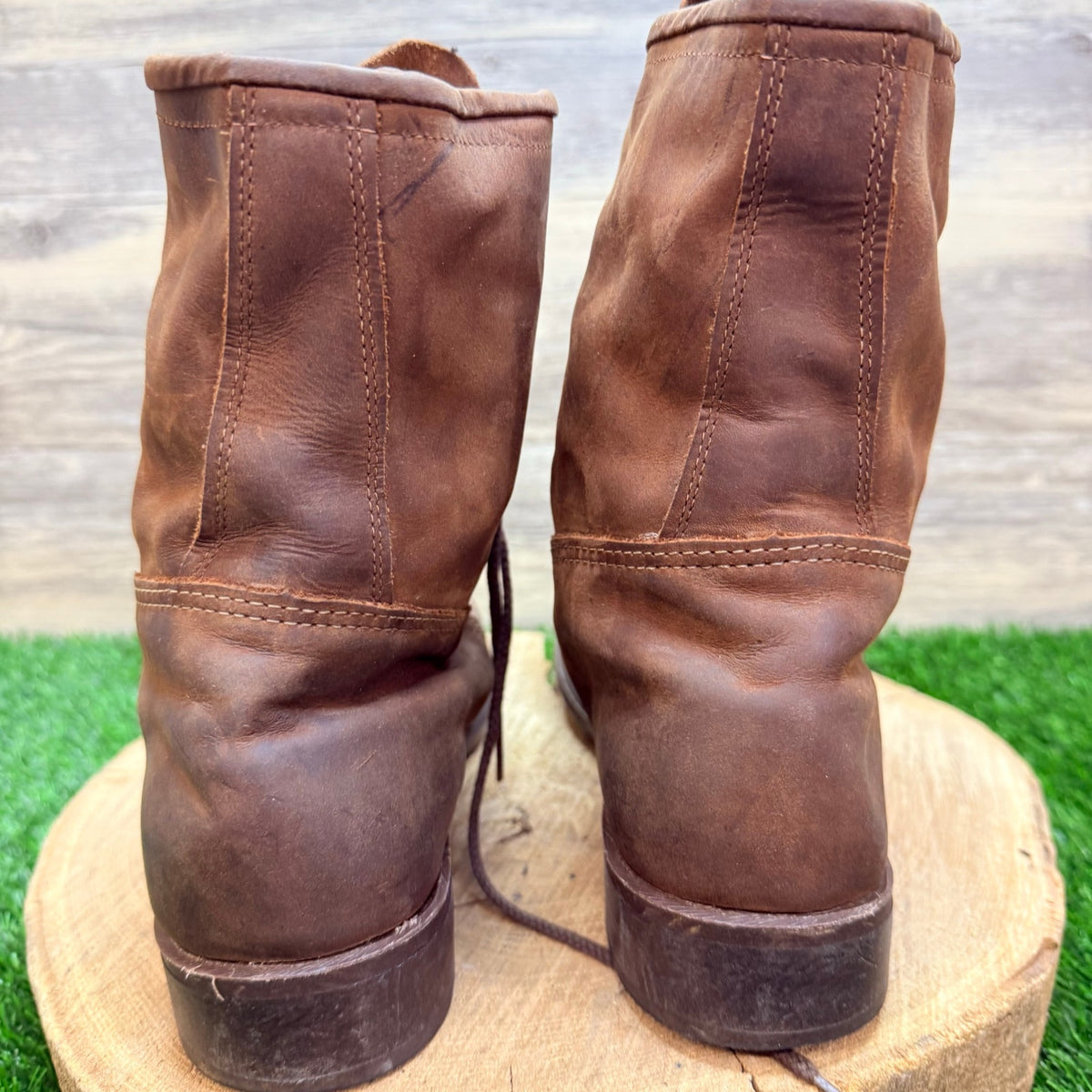 American West Men - Size 9.5EW - Brown Lace Up Boots 6992