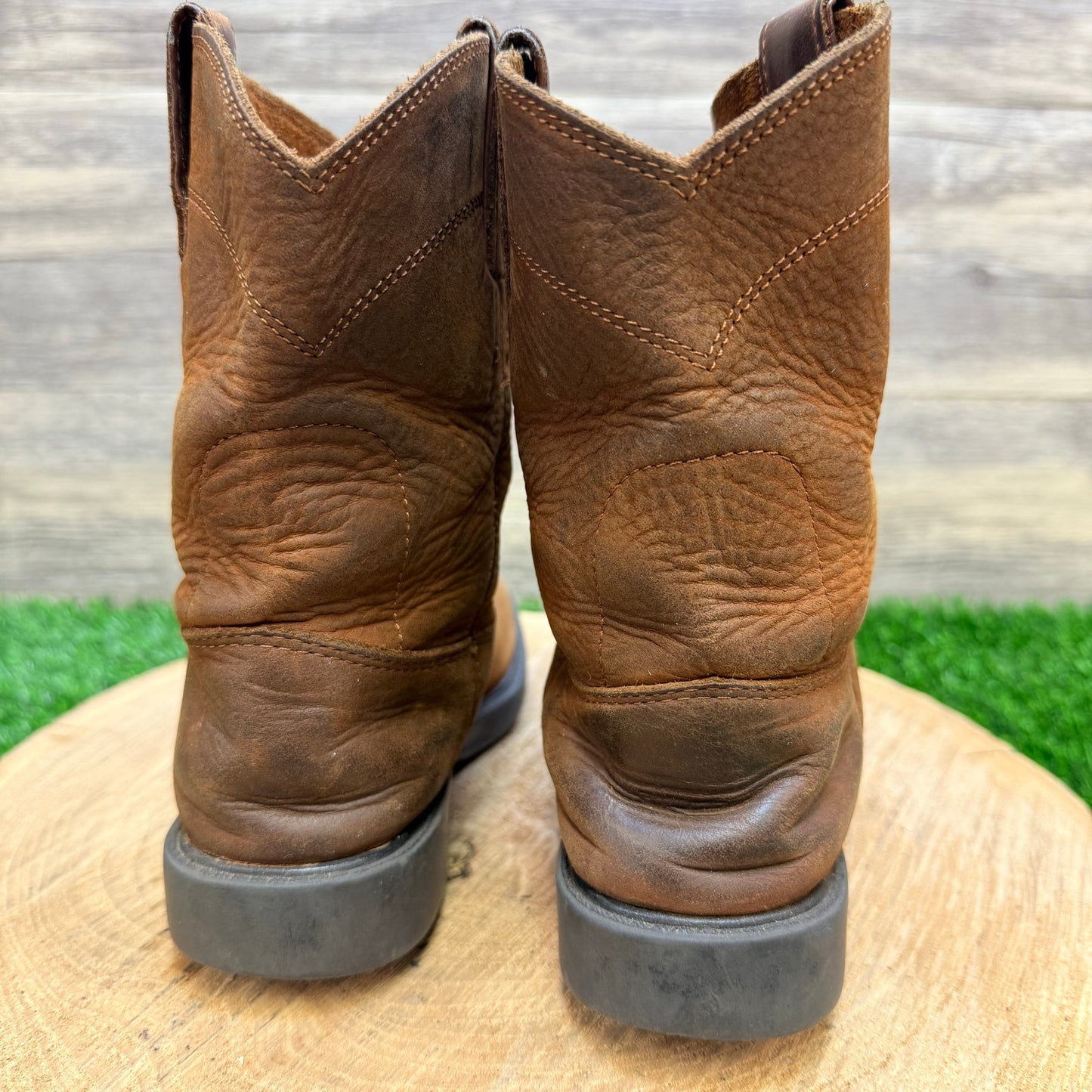 Justin Youth - Size 12.5D - Brown Soft Leather Cowboy Boots 4782C