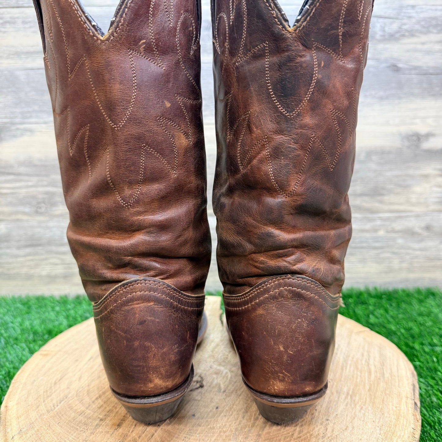 Rodeo Dr Women - Size 5 - Brown Soft Leather Slouch Cowboy Boots 36061