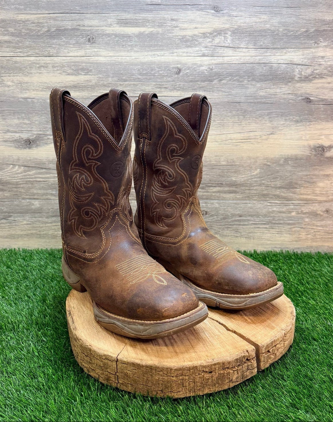 Tony Lama Men - Size 10EE - Brown Waterproof Work Square Toe Boots RR3353