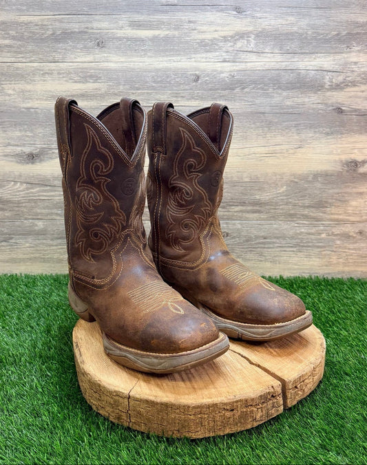 Tony Lama Men - Size 10EE - Brown Waterproof Work Square Toe Boots RR3353