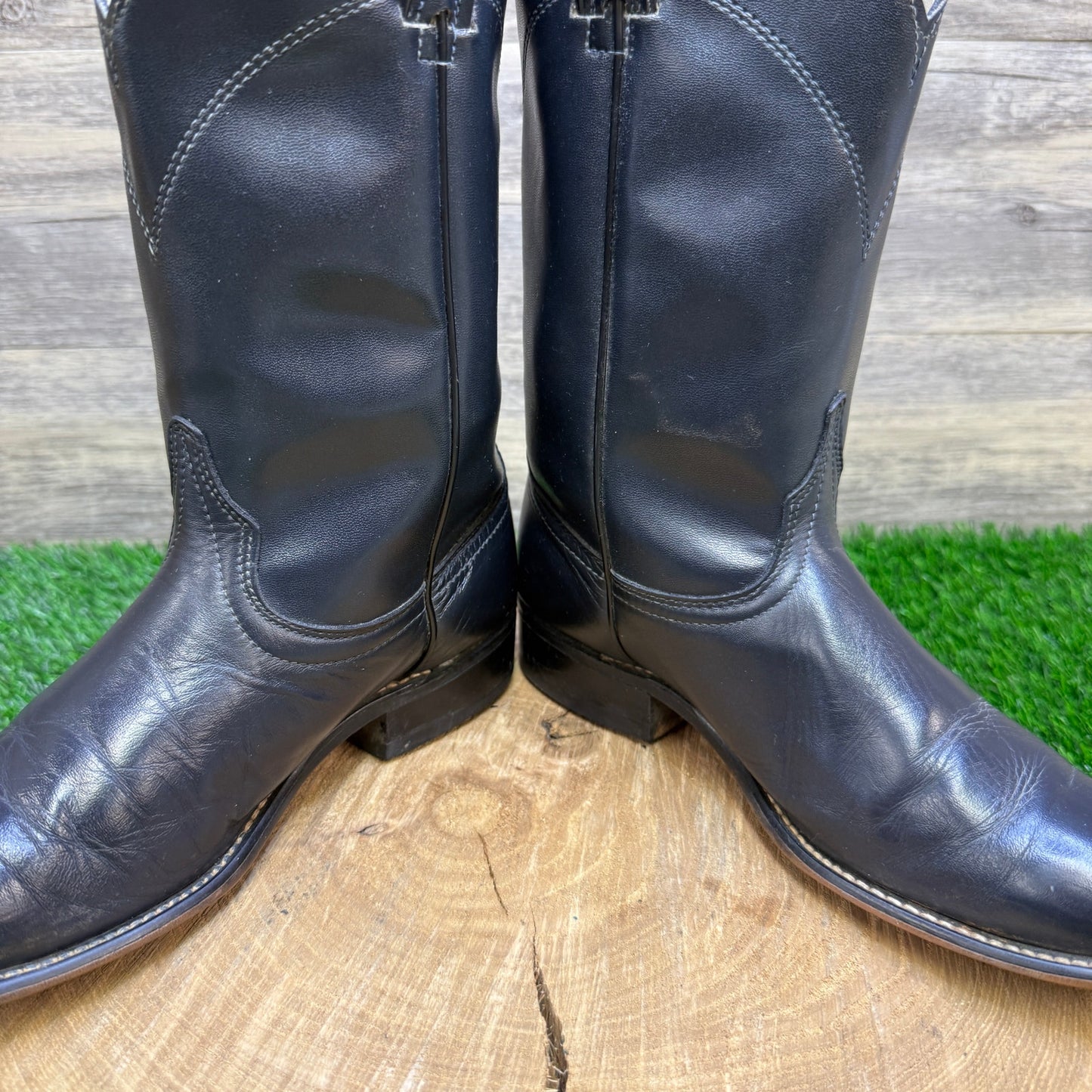 Laredo Women - Size 7.5M - Vintage Blue/Black Roper Cowboy Boots Style 36009