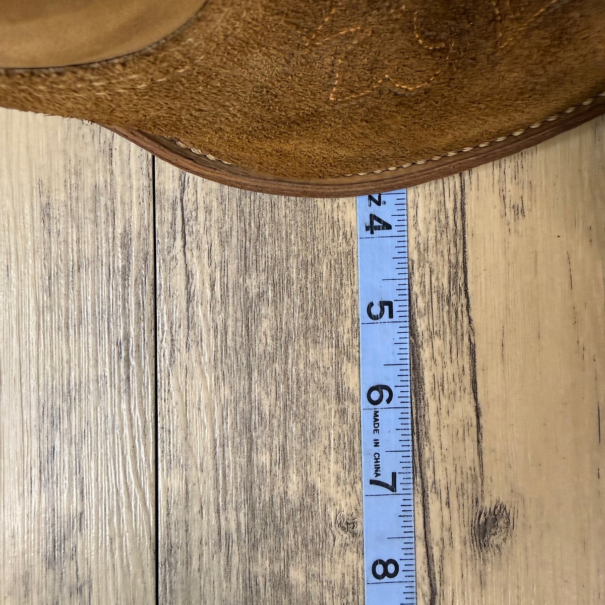 Miss Capezio Women - Size 7.5M - Vintage Tan Suede Butterfly Cowboy Boots L486