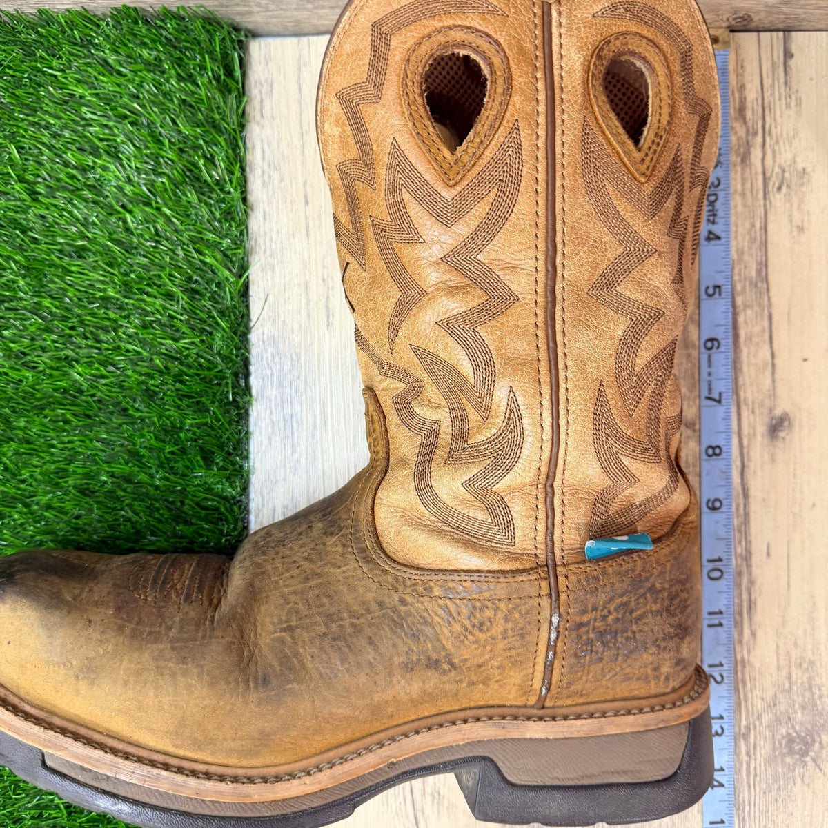 Twisted X Men - Size 10EE - Brown Square Steel-Toe Square Cowboy Boots MLCCW05