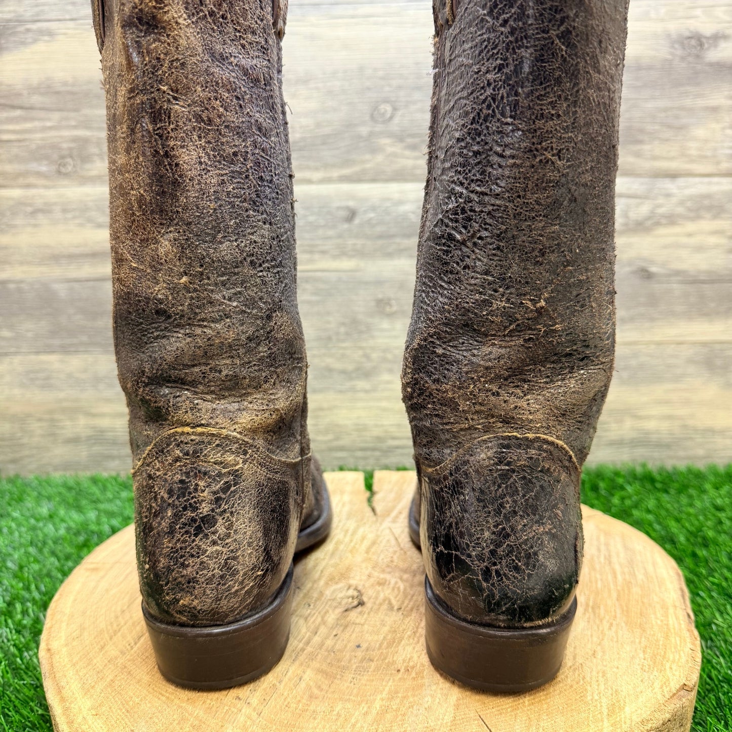 Frye Women - Size 6.5B - Distressed Brown Cowboy Boots 77704