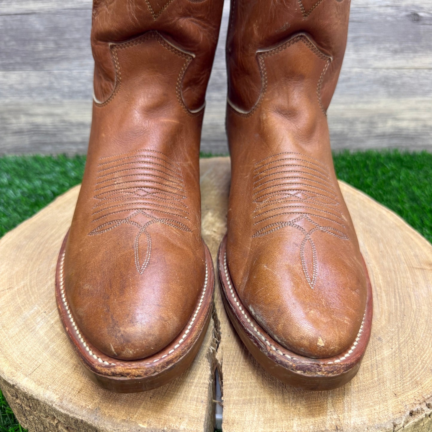 Justin Men - Size 9.5D - Brown Rancher Cowboy Boots Style 1173