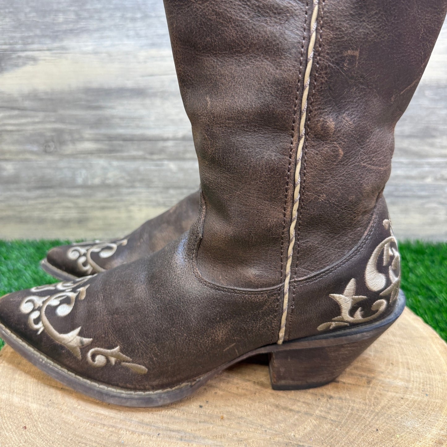Durango Women - Size 10M - Brown Crush Western Cowboy Boots Style RD3203