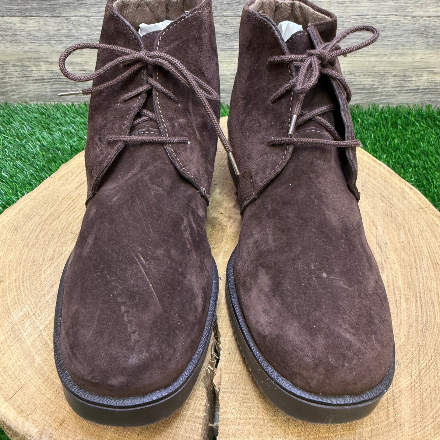 Hushpuppies Women - Size 8.5M - Dark Brown Suede Ankle Lace Boots Style 295031