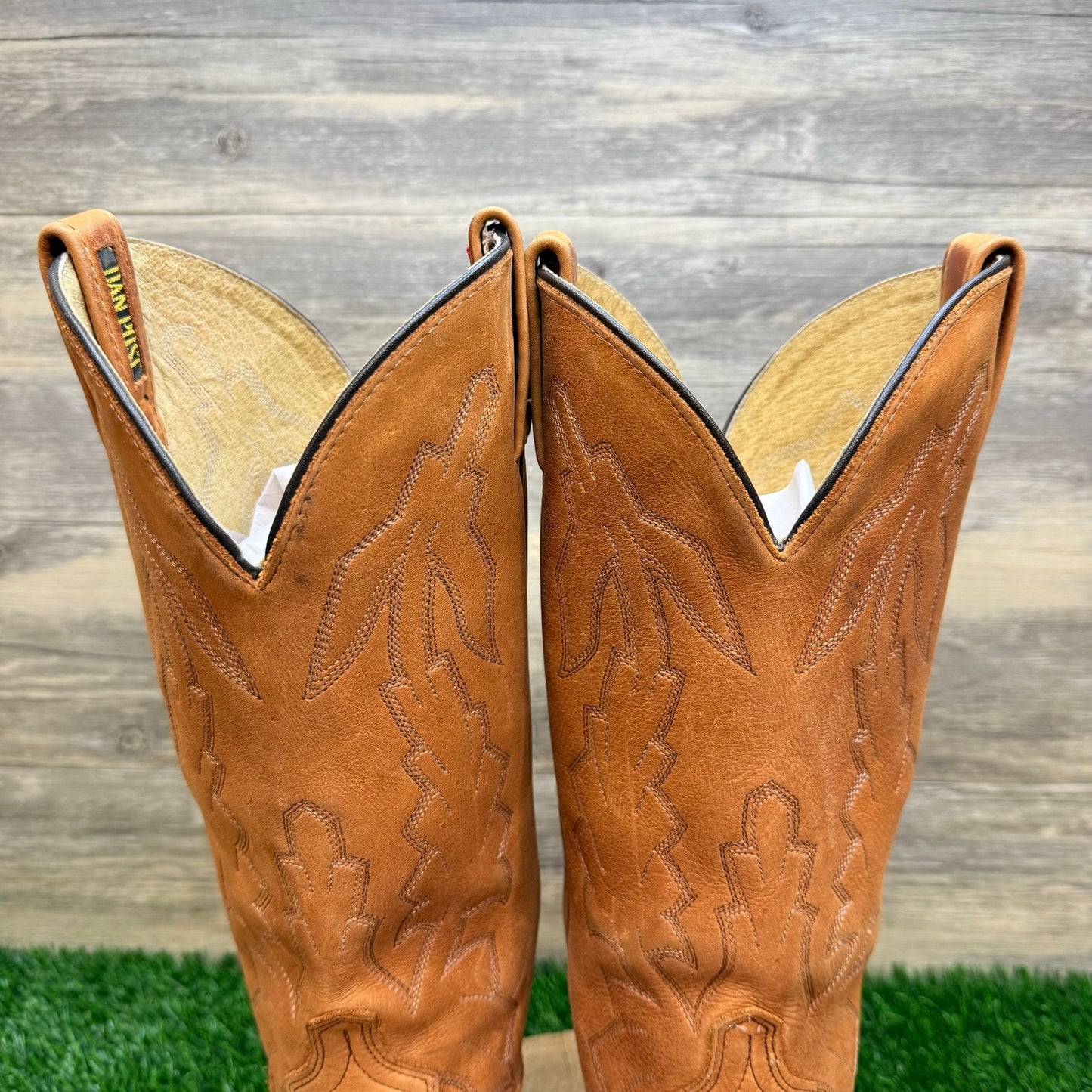 Dan Post Men - Size 9D - Tan Marlboro Western Cowboy Boots P2551