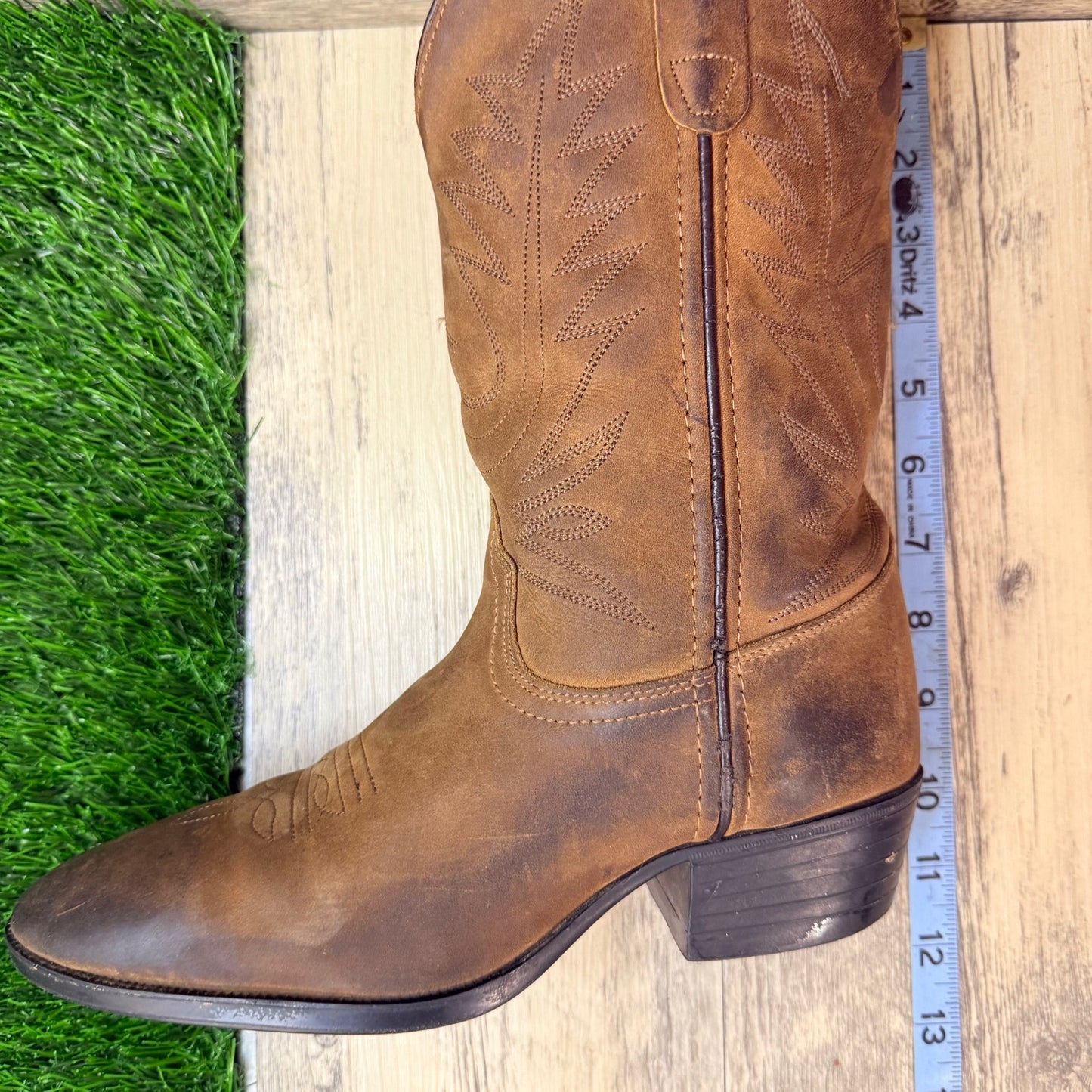 Unknown Youth - Size 5 - Brown Soft Leather Cowboy Boots Y1552