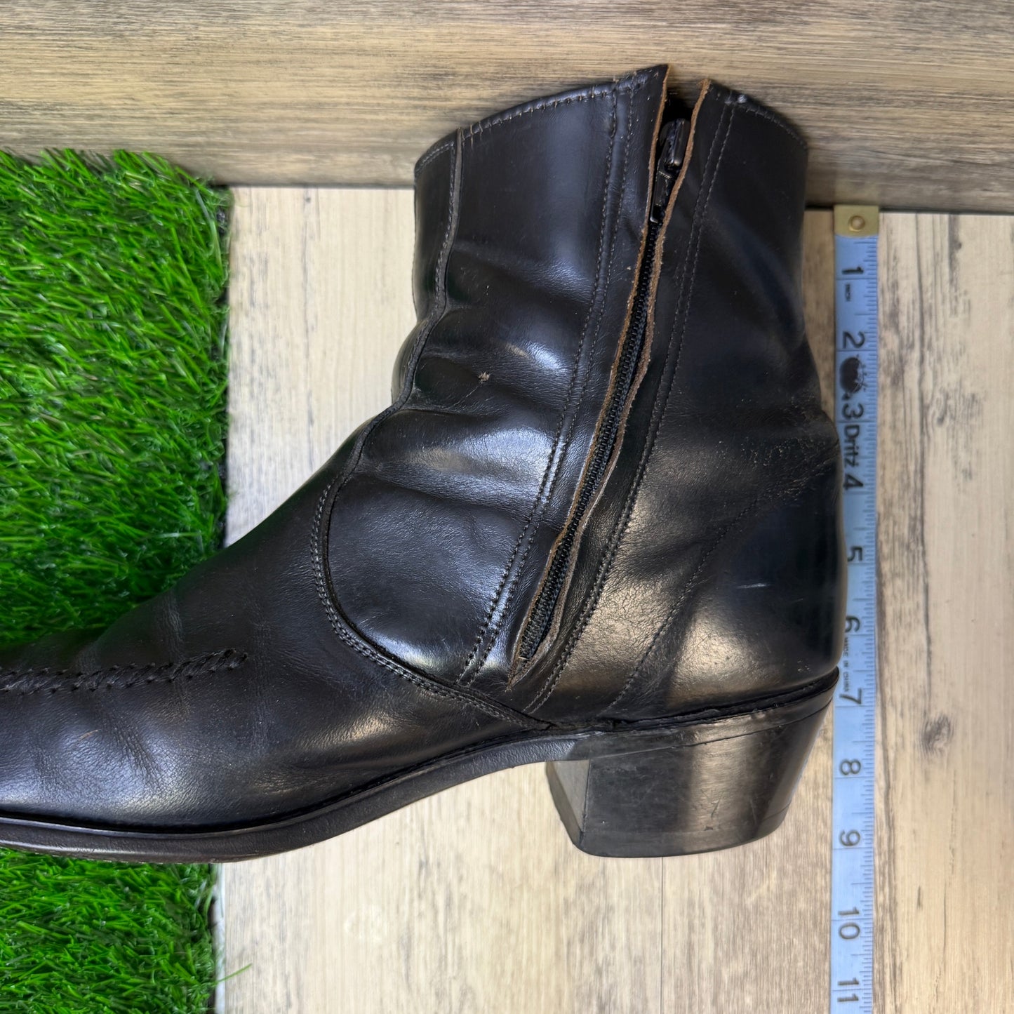 Wrangler Men - Size 10EE - Vintage Black Ankle Zipper Boots Style 45719