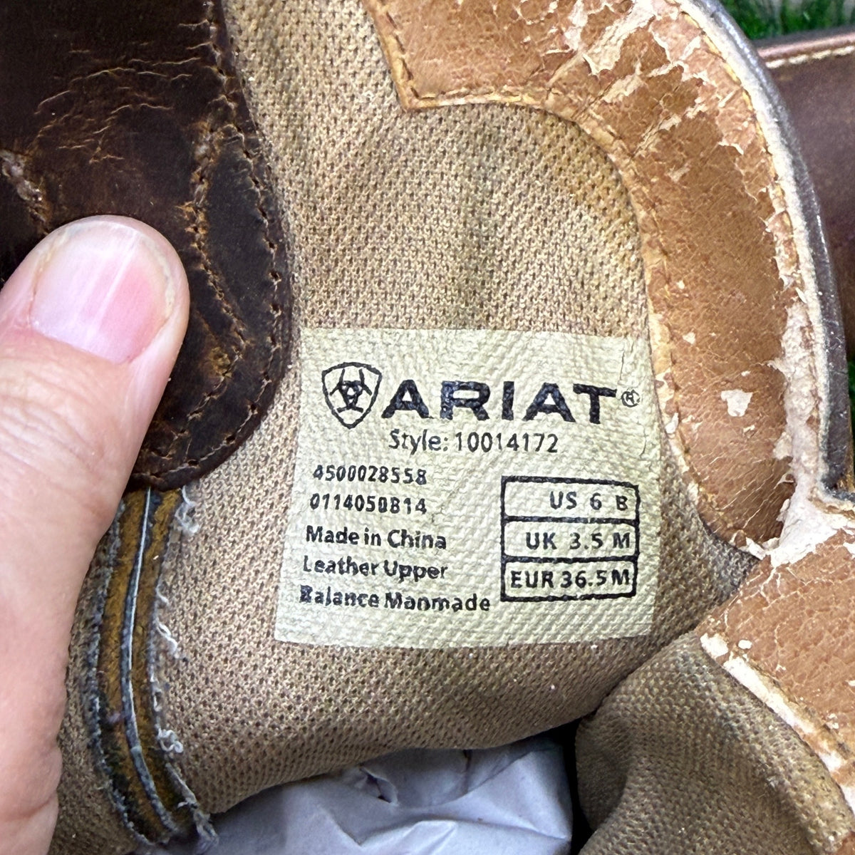 Ariat Women - Size 6B - Brown/Pink Round Up Cowboy Boots Style 10014172