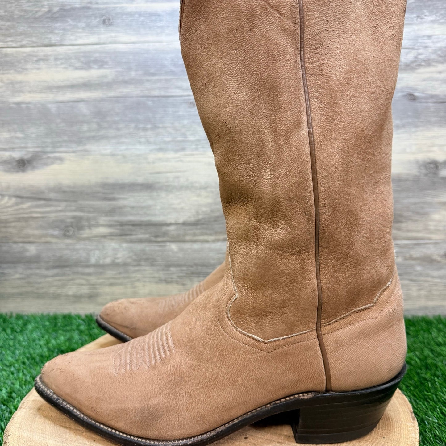 Panhandle Slim Men - Size 10D - Beige Soft Western Cowboy Boots 30198