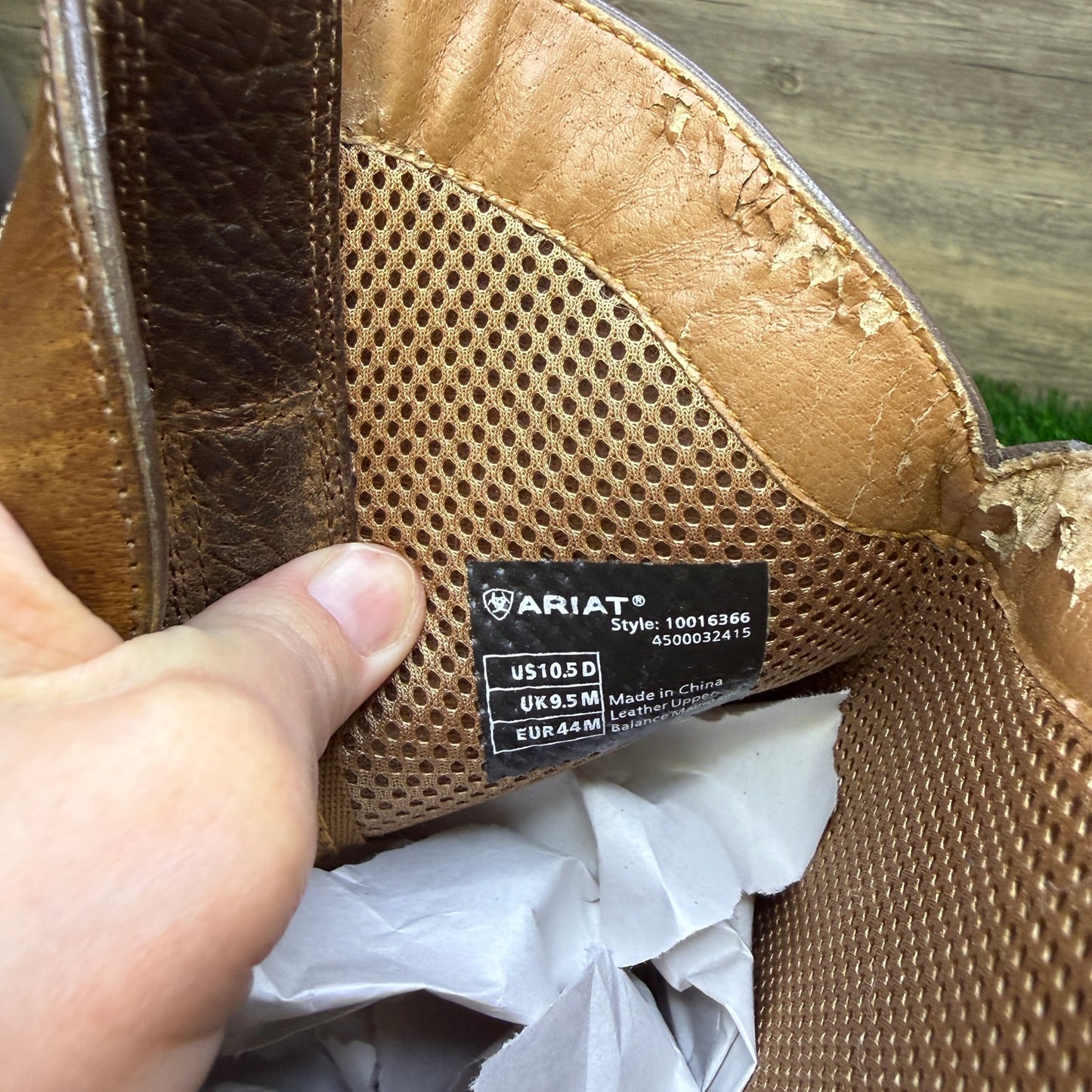 Ariat Men - Size 10.5D - Two Tone Brown Bullhide Cowboy Boots Style 10016366