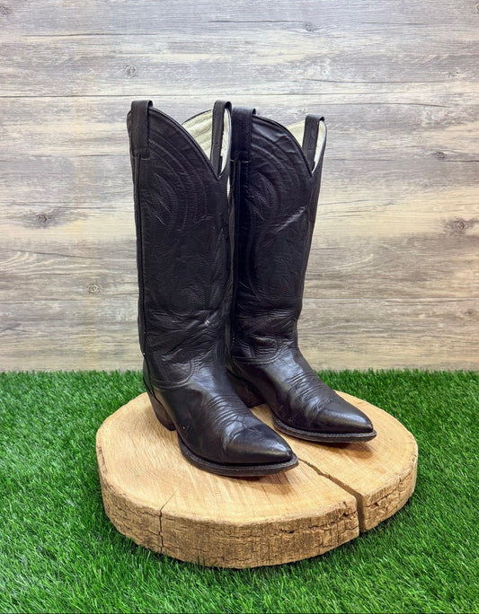Creations by Lana Women - Size 6 - Vintage Black Western Cowboy Boots 8112