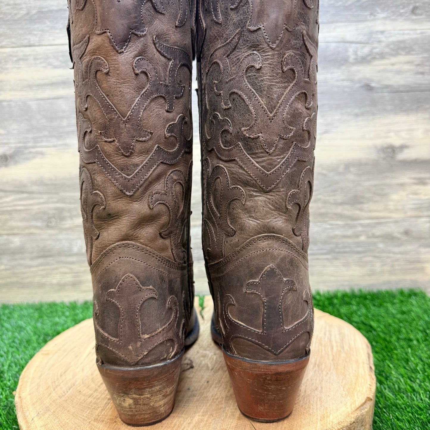 Dan Post Women - Size 9M - Chocolate Snip Toe Cowboy Boots Laredo 52344