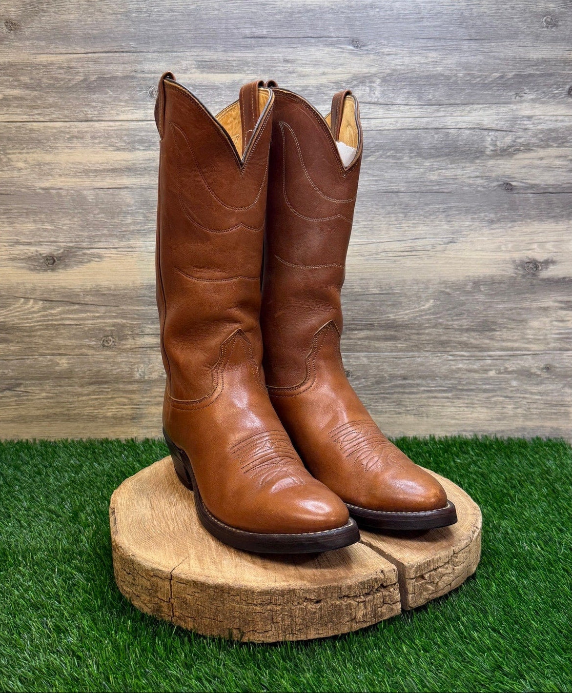 Nocona Men - Size 10D - Vintage Brown Western Cowboy Boots Style 3420C