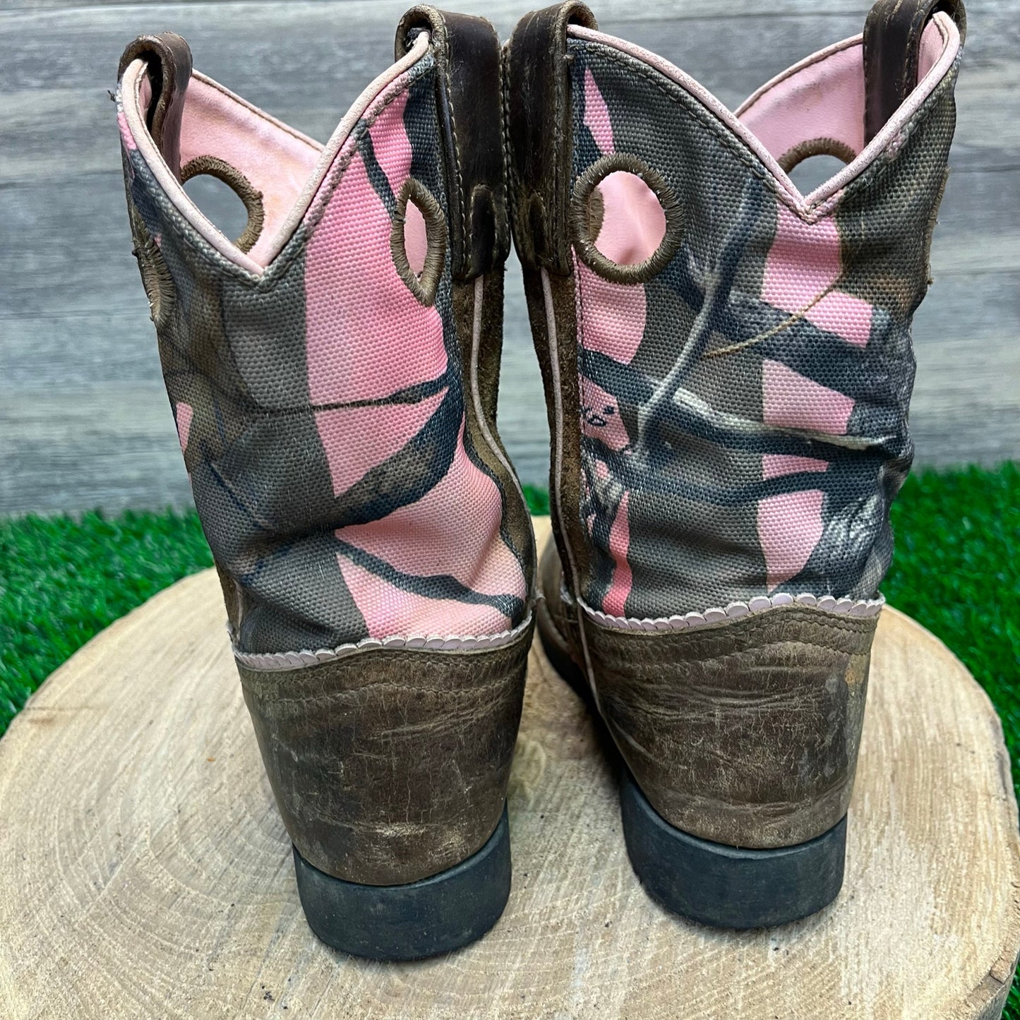 Smoky Mountain Youth - Size 1D - Brown/Pink Cowboy Boots Style 3468C