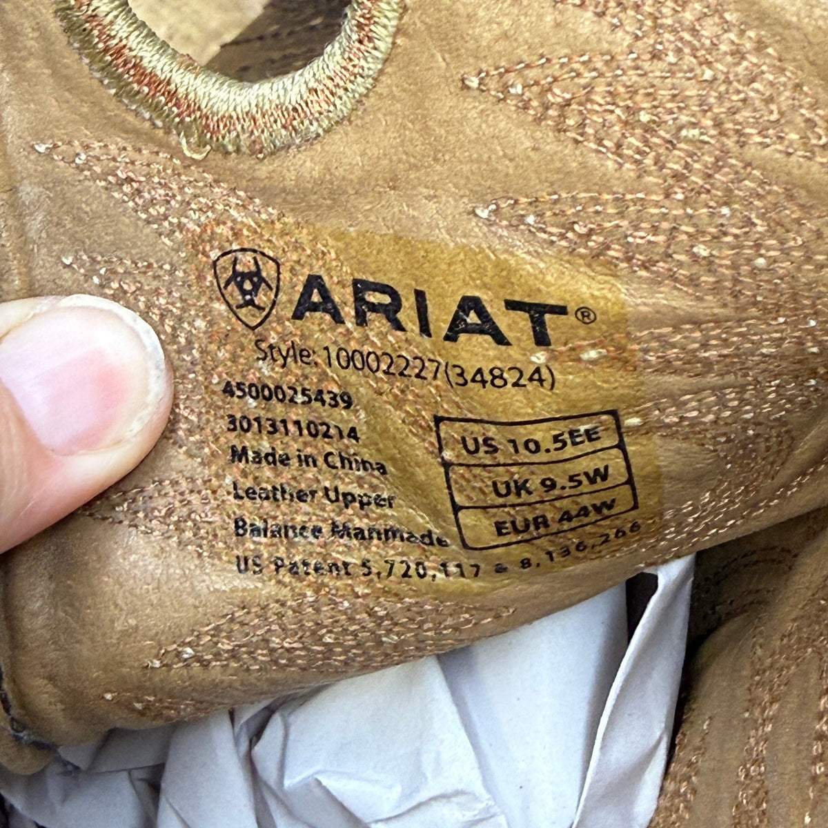Ariat Men - Size 10.5EE - Brown Rough Stock Square Toe Cowboy Boots 10002227