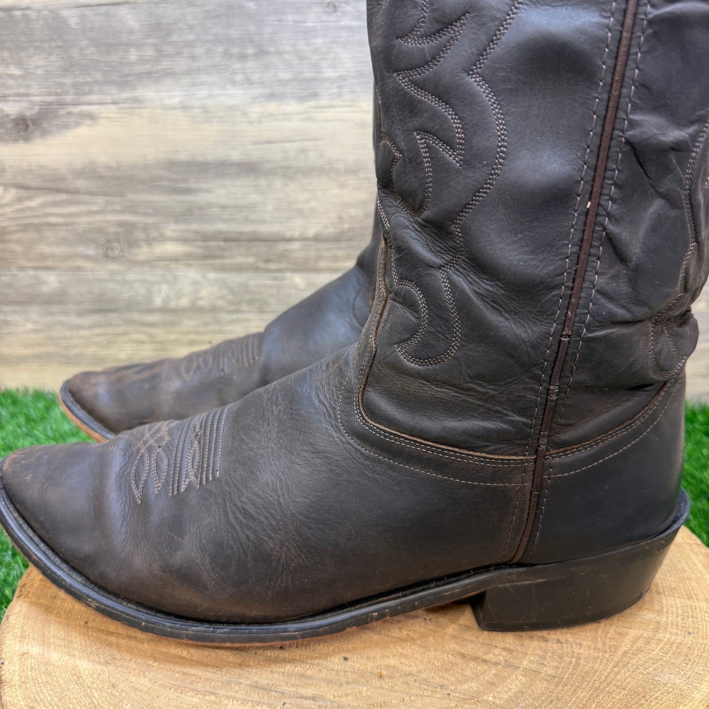 Old West Men - Size 13EE - Dark Brown Western Cowboy Boots Style SCM3051