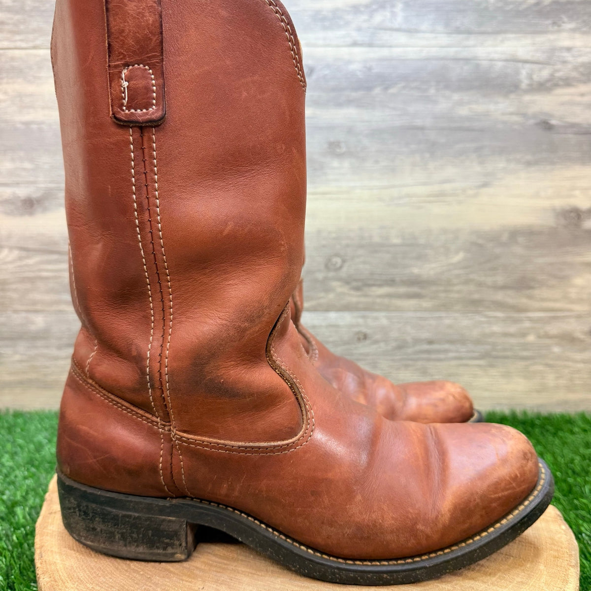 Unknown Men - Size 8.5D - Vintage Copper Pull On Western Cowboy Boots