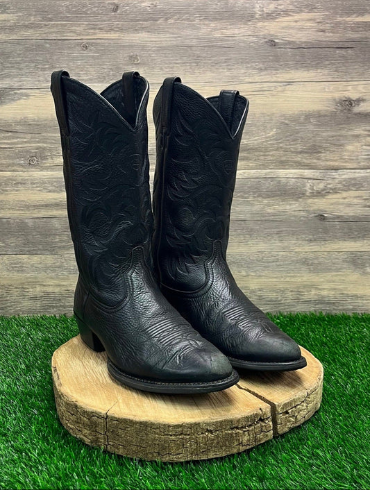 Ariat Men - Size 10EE - Black Heritage Cowboy Boots Style 10002218