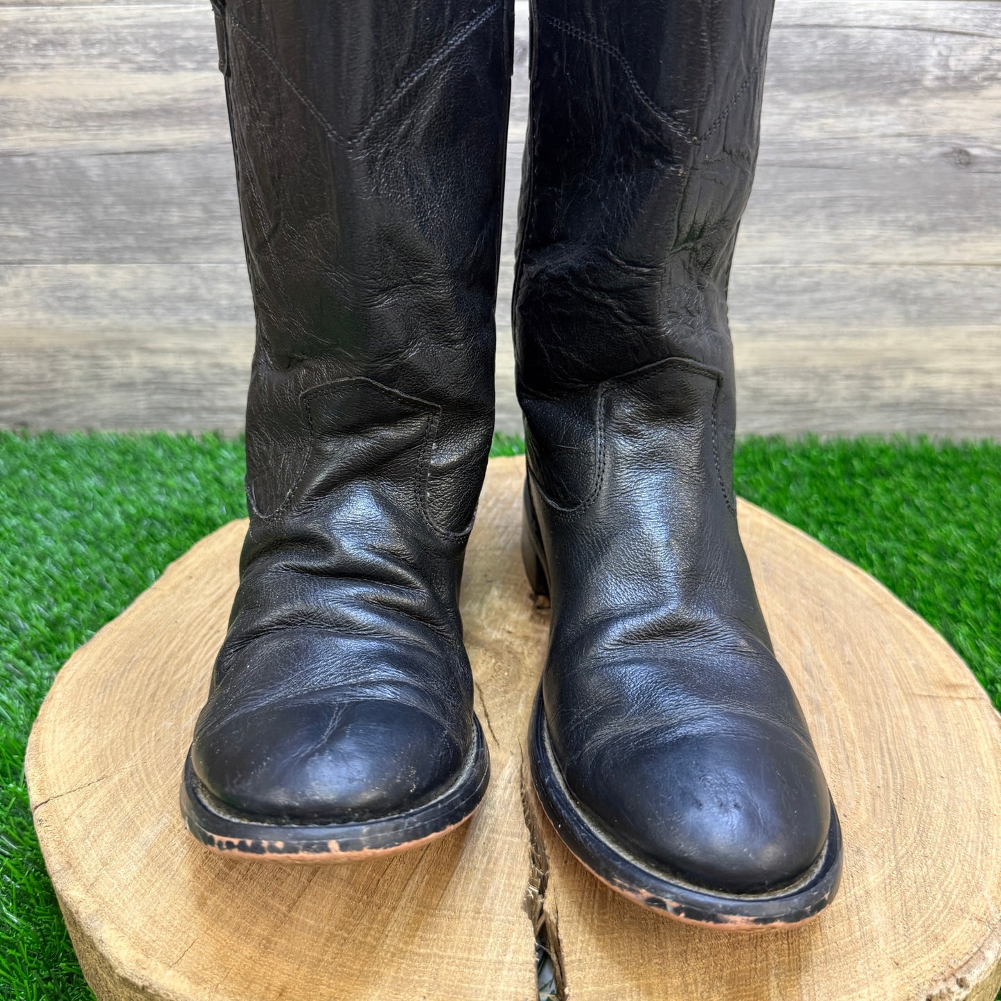 Old West Youth - Size 6 - Black Cowboy Boots Style CRY4110G