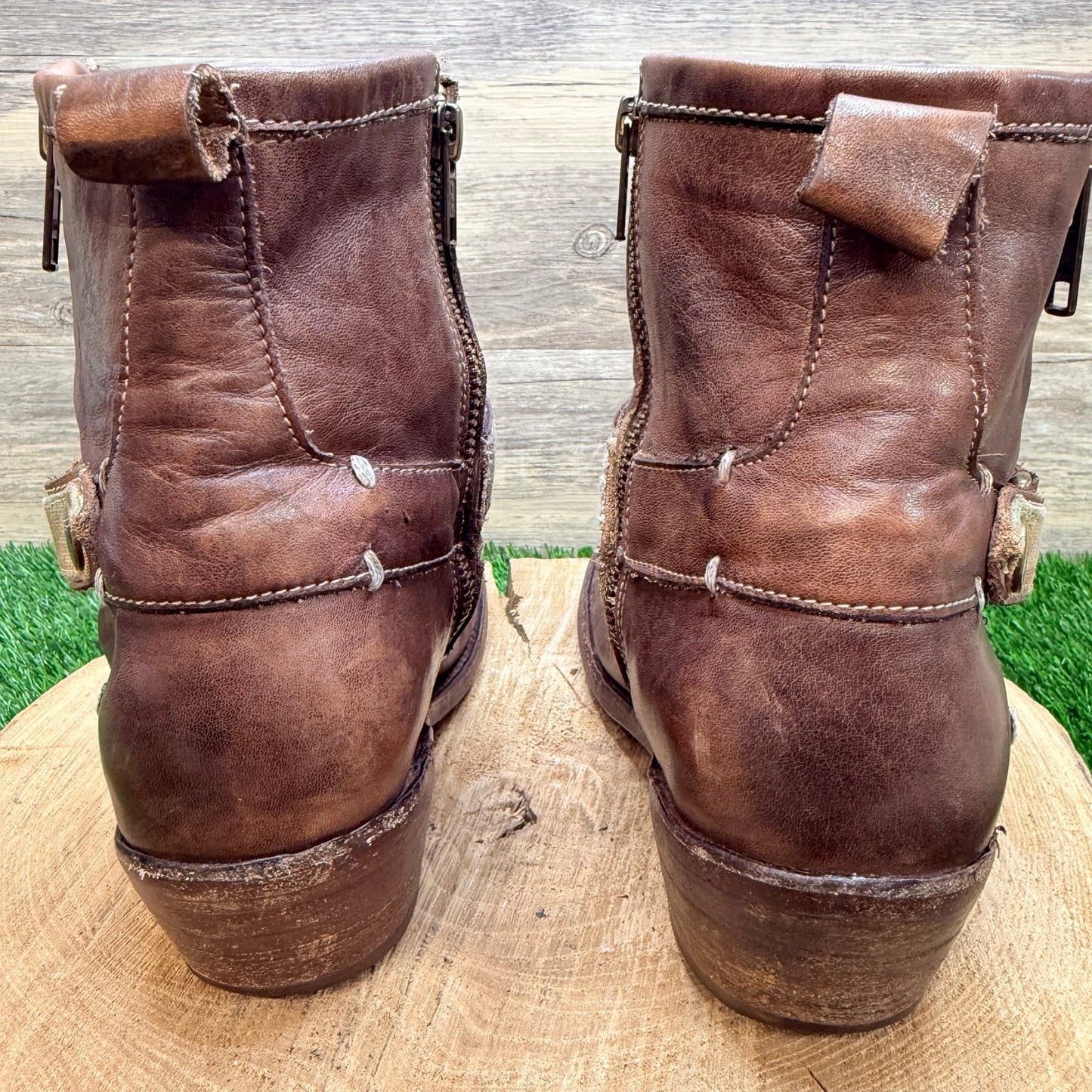 Bed Stu Women - Size 9 - Brown Zipper Ankle Boots 1703