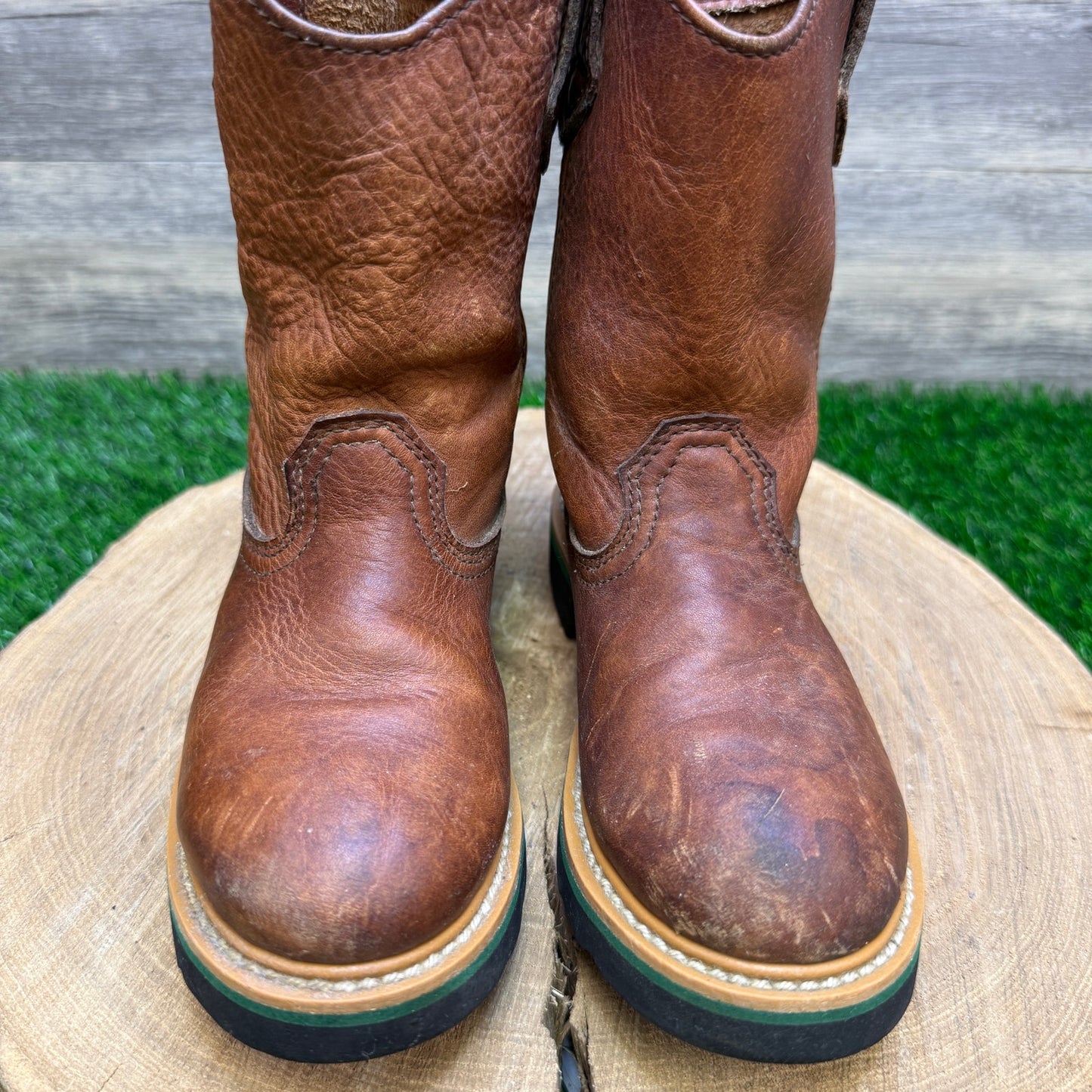 John Deere Youth -Size 13.5M - Brown Cowboy Boots Style JD2113