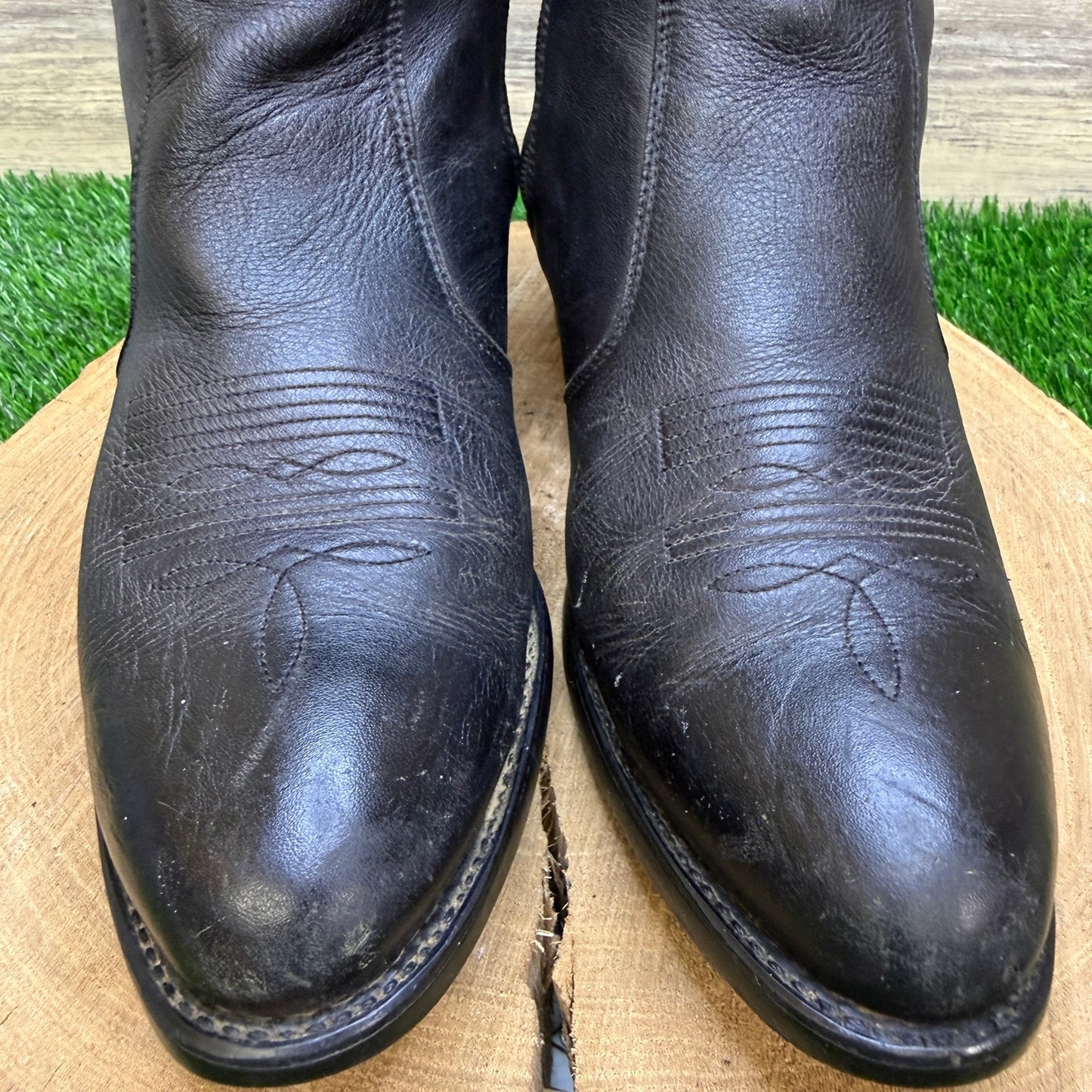 Durango Men - Size 9EE - Black Ankle Zipper Western Cowboy Boots Style TR820