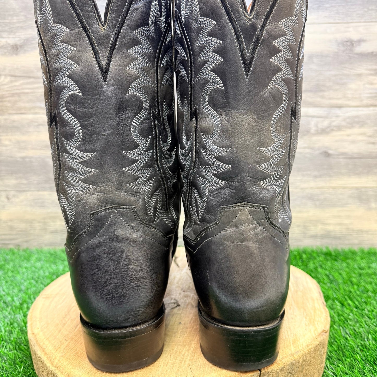 Dan Post Men - Size 12D - Distressed Black Elko Cowboy Boots DP 80321