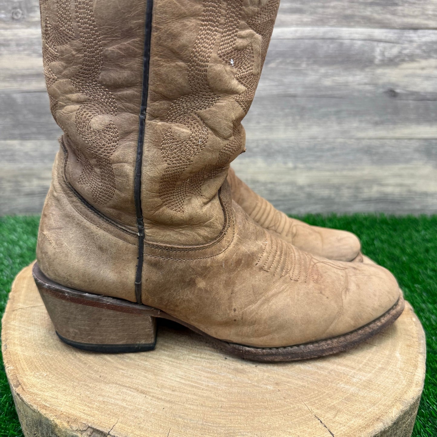 Tanner Mark Women - Size 8 - Brown Square Toe Cowboy Boots Style TML201383