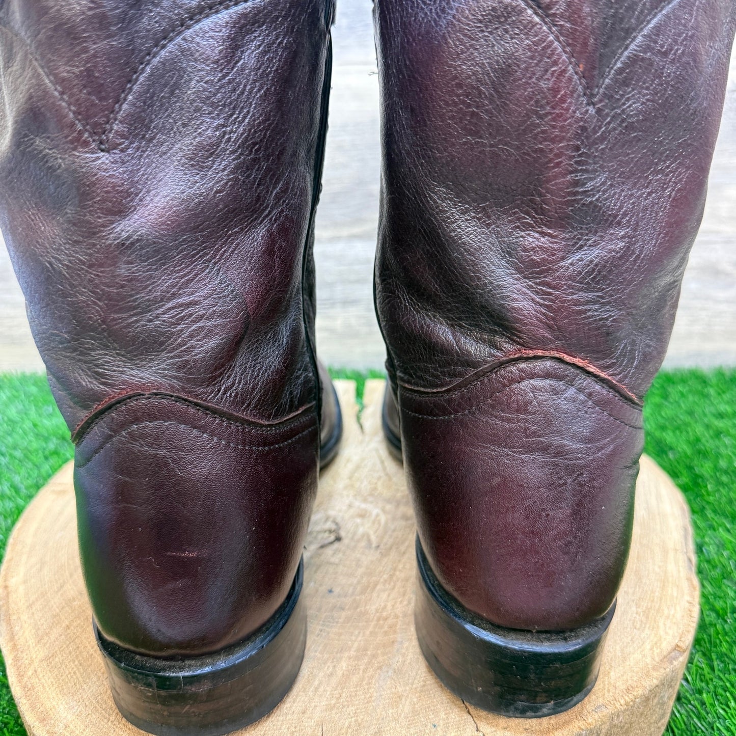 J. Chisholm Men - Size 11D - Burgundy Roper Western Cowboy Boots Style J2513