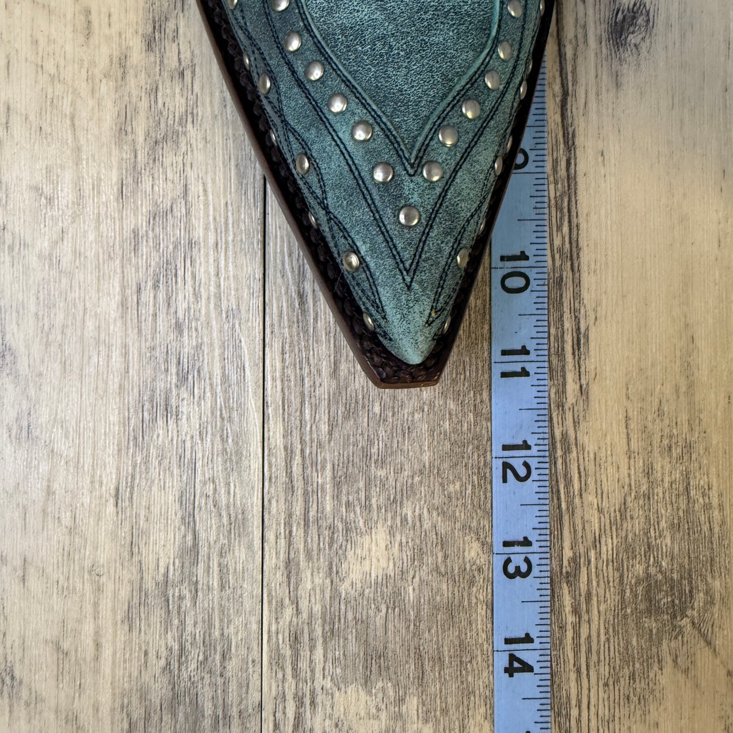 Old Gringo Women - Size 7B - Blue/Green Studded Ankle Cowboy Boots Style 1117
