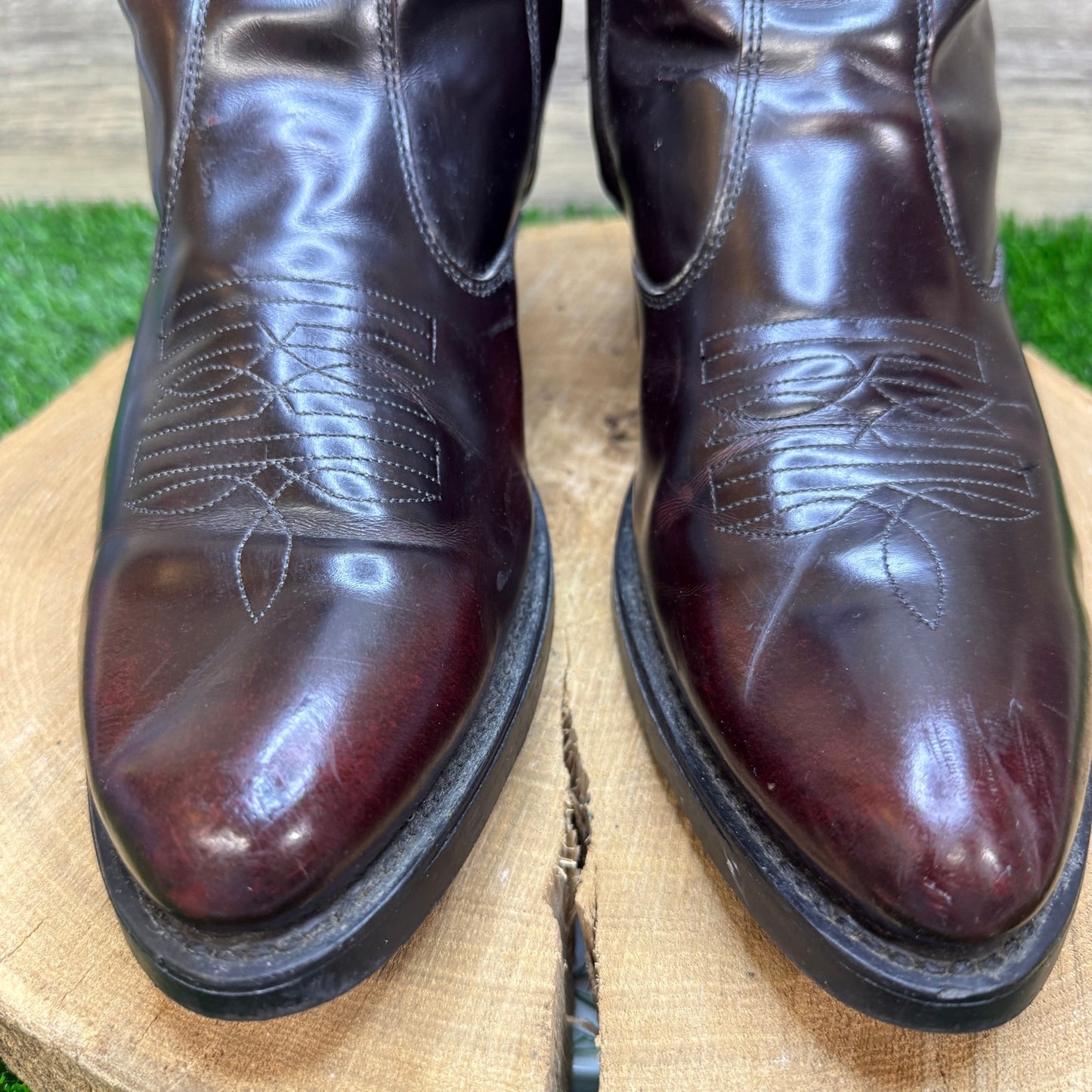 Laredo Men - Size 9.5D - Black Cherry Ankle Zipper Western Cowboy Boots 62008
