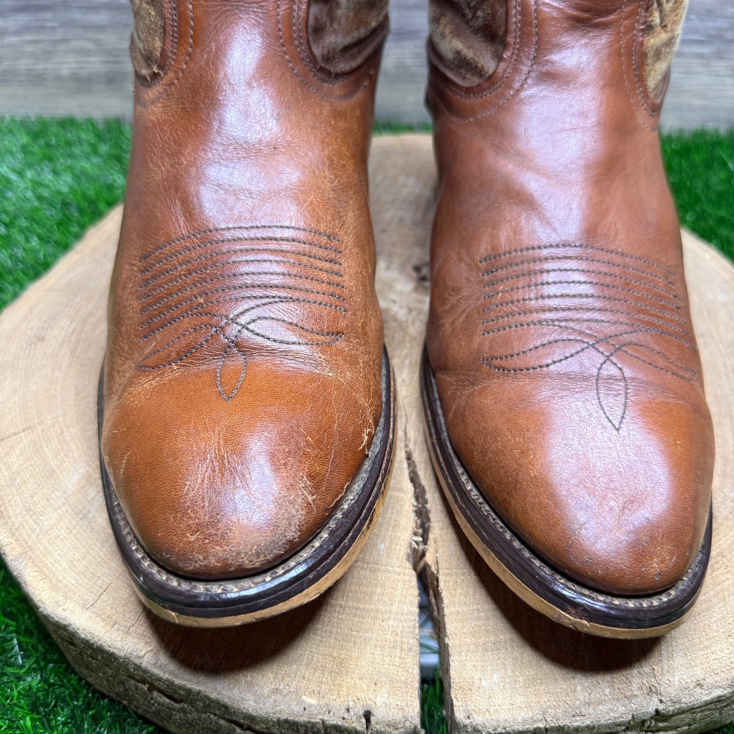 Dingo Men - Size 12D - Vintage Tan Western Cowboy Boots Style 5945