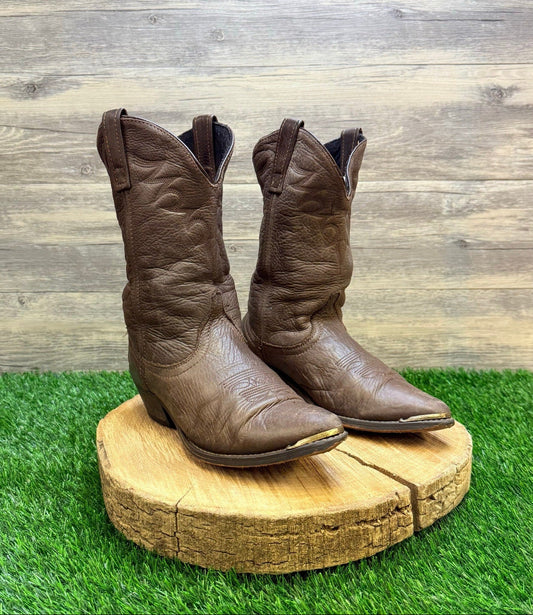 Masterson Women - Size 8M - Brown Soft Leather Toe Plate Cowboy Boots RB888