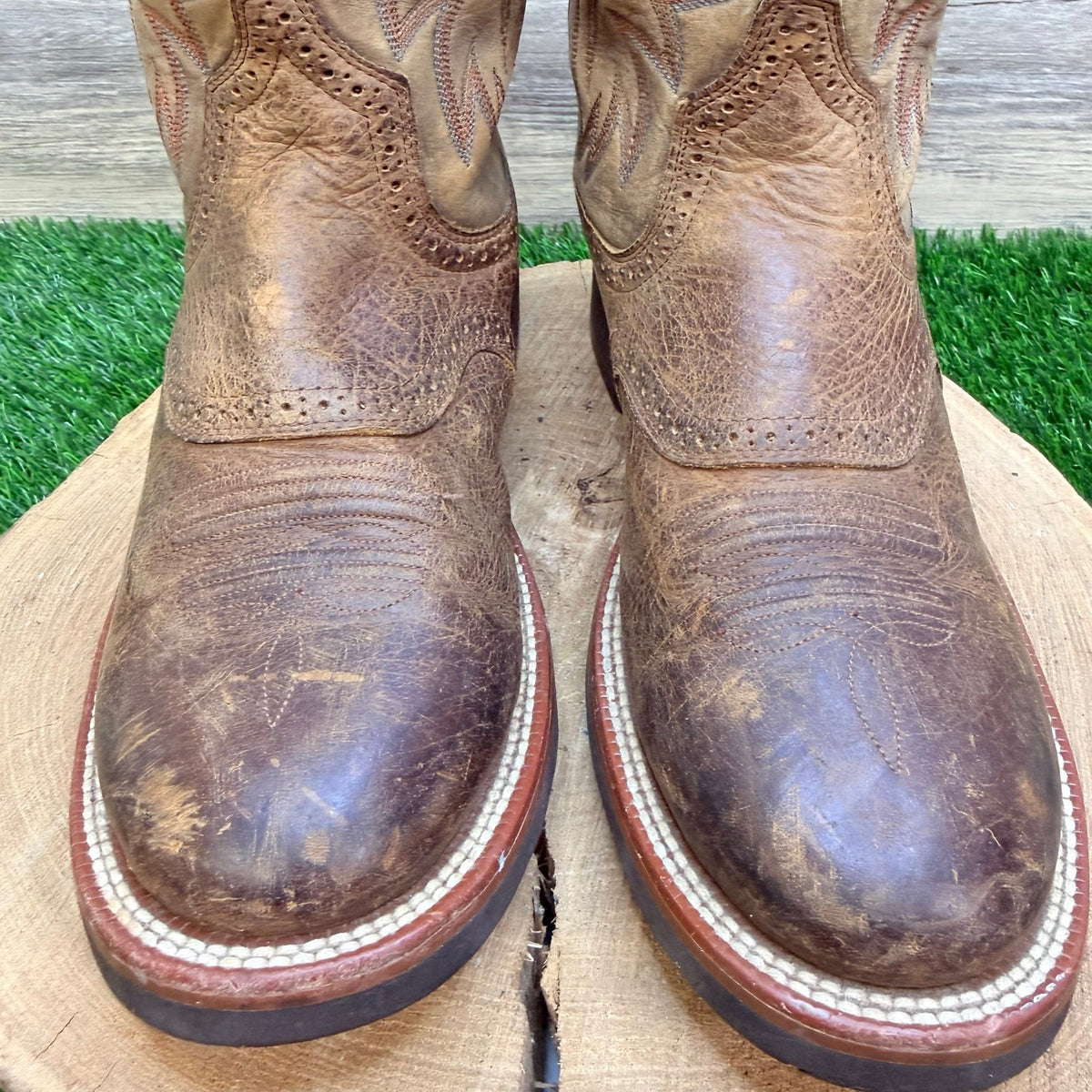 Ariat Men - Size 9.5D - Brown Heritage Crepe Western Cowboy Boots 10002559